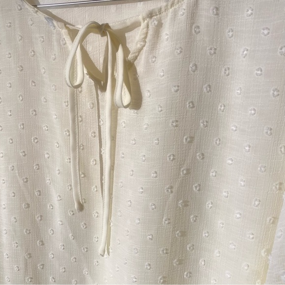 Sheer dotted creamy yellow blouse - Picture 5 of 5